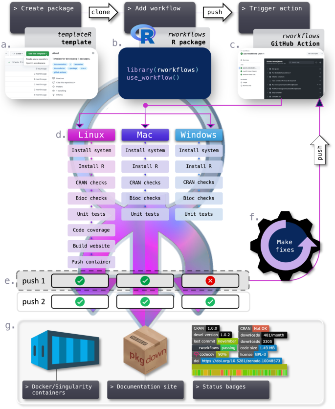 R integration workflow diagram