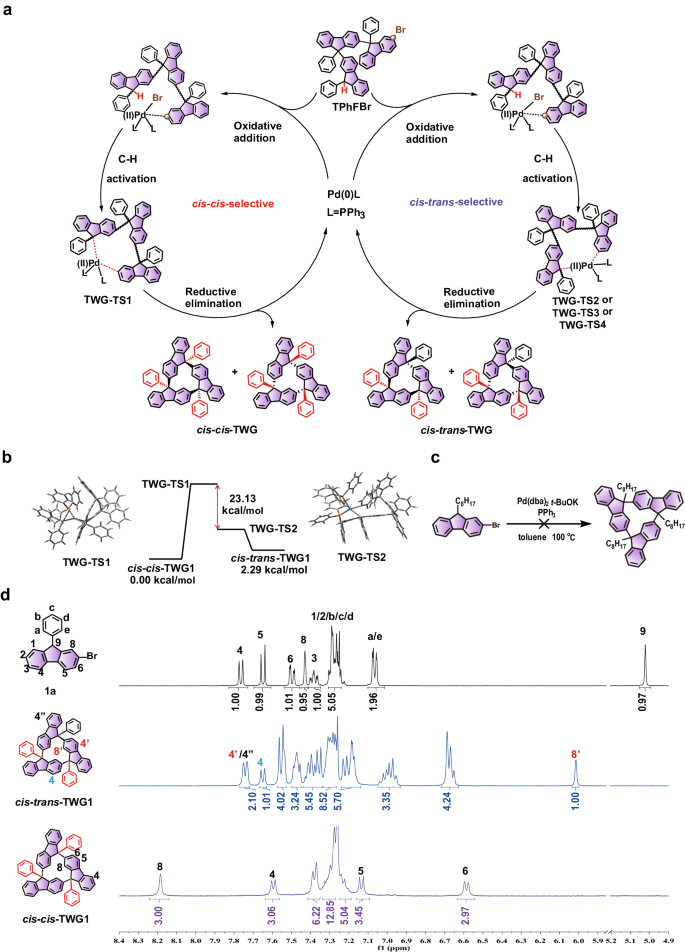 Fig. 3: Mechanistic investigations and the 1H NMR characterization.