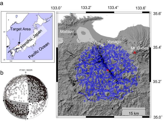 Fig. 1: Dense seismic observation and detected events.