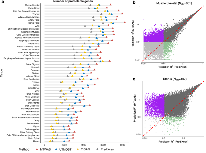 Fig. 3: Predictable genes in the GTEx datasets.