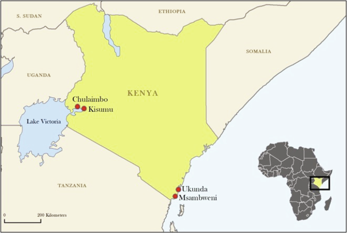 Fig. 1: Locations of data collection sites.