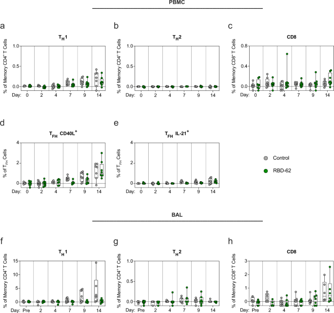 Fig. 4: Kinetics of primary T cell responses following Delta challenge.