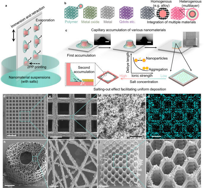 Fig. 1: Concept of capillary trapping-based 3D micro-/nanofabrication.