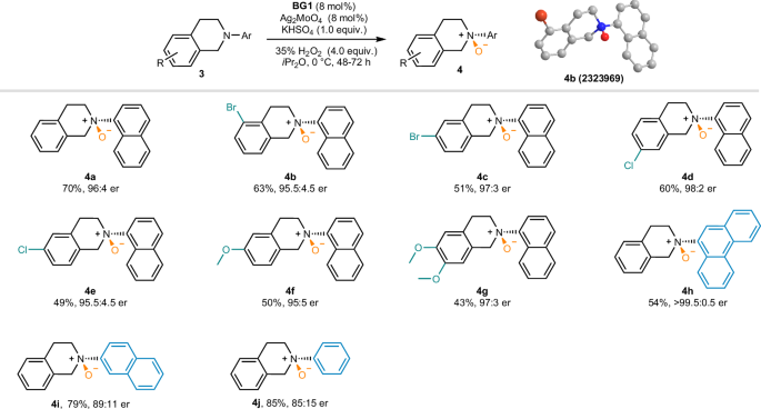 Fig. 3: Asymmetric N-oxidation of cyclic tertiary amines.