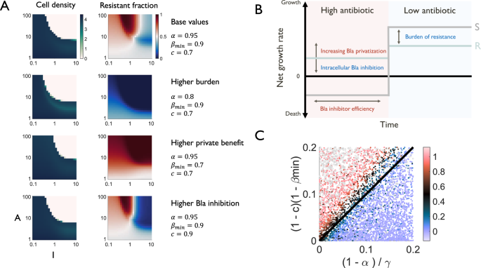 Fig. 3: Major strain-specific factors govern evolutionary response for simulated strains.