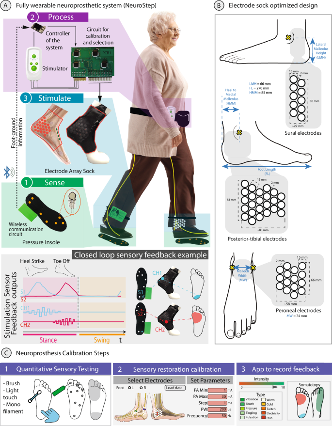 Fig. 1: NeuroStep system overview and testing.