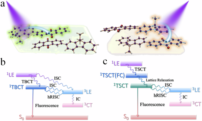 Fig. 5: General mechanism of F-AQ in different solid states.