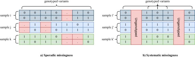 Fig. 1: Two categories of genotypes missingness.