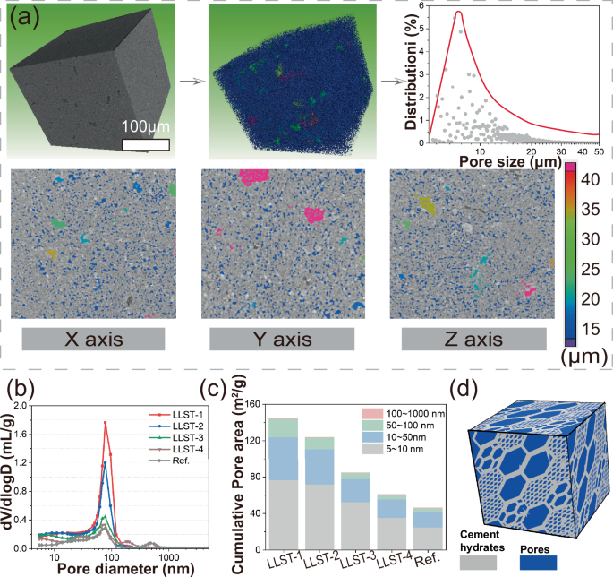 Fig. 2: Pore structure of LLST.