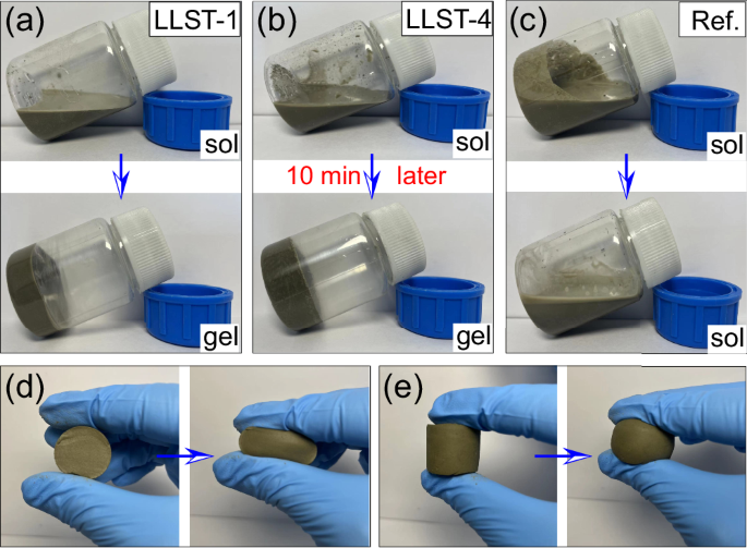 Fig. 7: Gelation and elastic behavior of LLST.