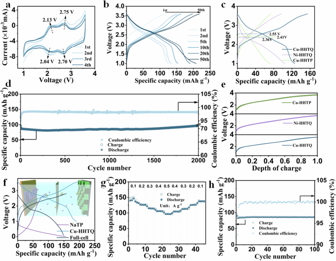 Fig. 3: Electrochemical performance of M-HHTQ.