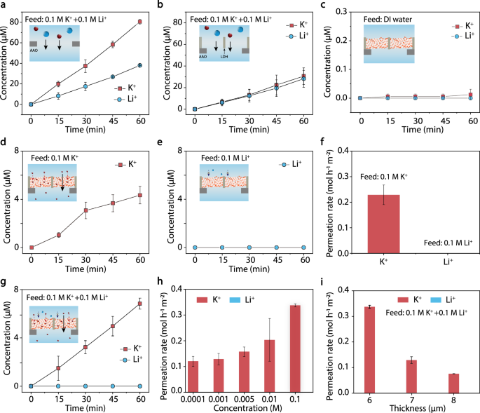 Fig. 2: High K+/Li+ selectivity.