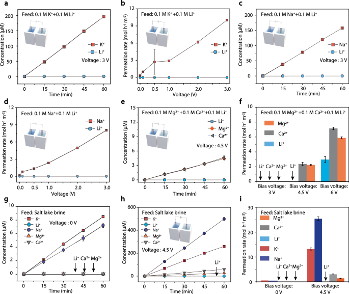 Fig. 6: Sieving by electrodialysis.