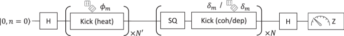 Fig. 7: Instruction of operations for simulating the dephased spin-oscillator model.