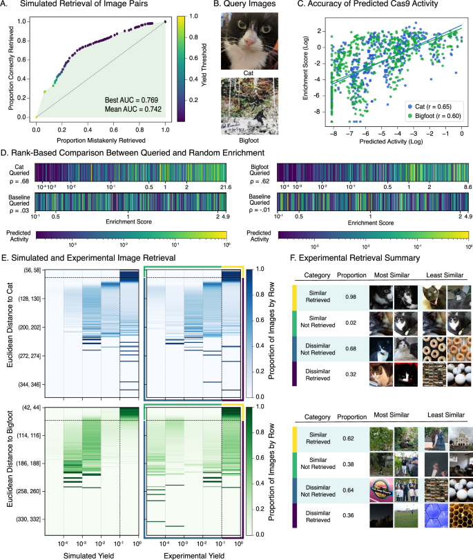 Fig. 5: Evaluating simulated and experimental similarity search.