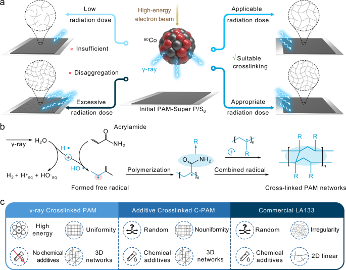 Fig. 1: Schematically illustrating the design of I-PAM in the positive electrode.