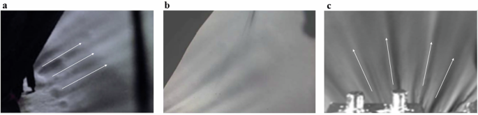 Fig. 1: Images from different lunar landings as the spacecraft approaches the Moon’s surface, generating radial ejecta streaks.