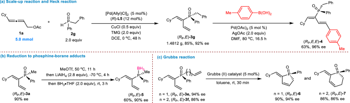 Fig. 3: Scale-up synthesis and derivatizations.
