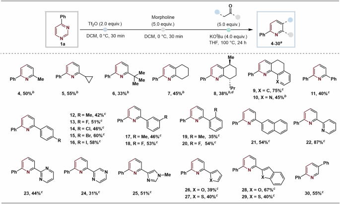 Fig. 4: Scope of conversion of pyrimidines into substituted pyridines.