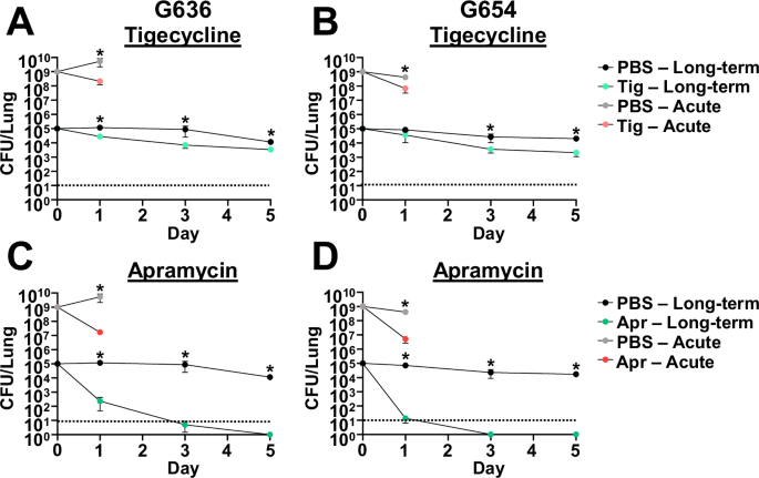 Fig. 5: The chronic respiratory infection model can be used to study outcomes of antibiotic treatment.