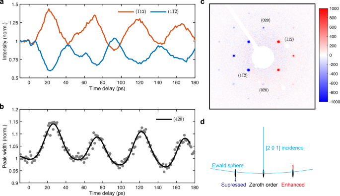 Fig. 5: Anti-symmetric oscillations induced by coherent acoustic waves.