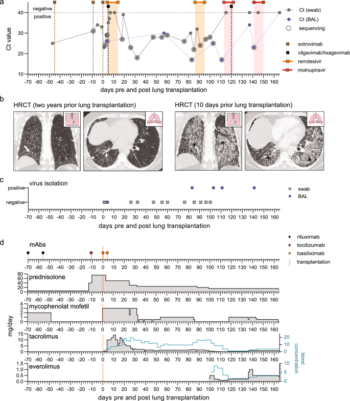 Fig. 1: Temporal overview of clinical parameters.