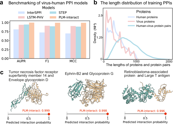 Fig. 7: The benchmarking results of virus-human protein-protein interaction (PPI) models.