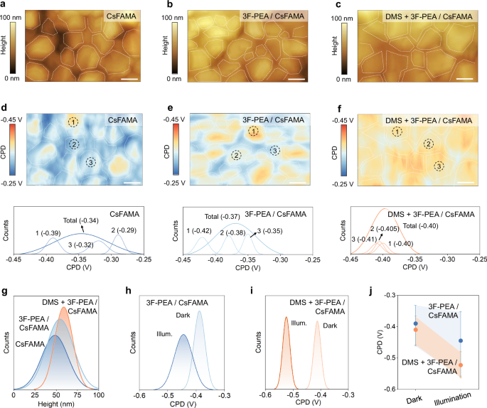 Fig. 2: Nanoscale analysis of heterojunction homogenization.