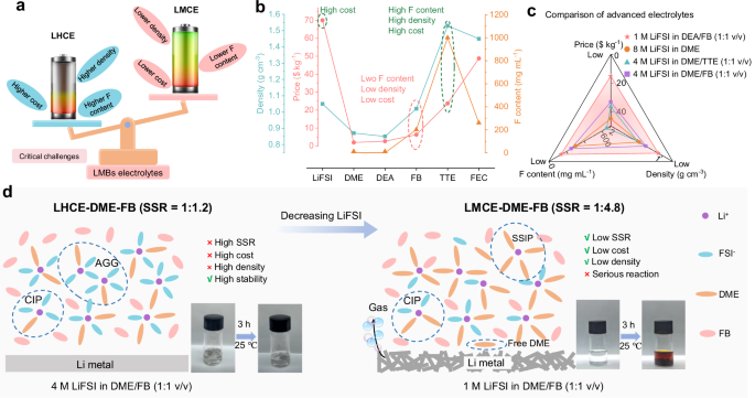Fig. 1: Electrolyte Design and Phenomena.