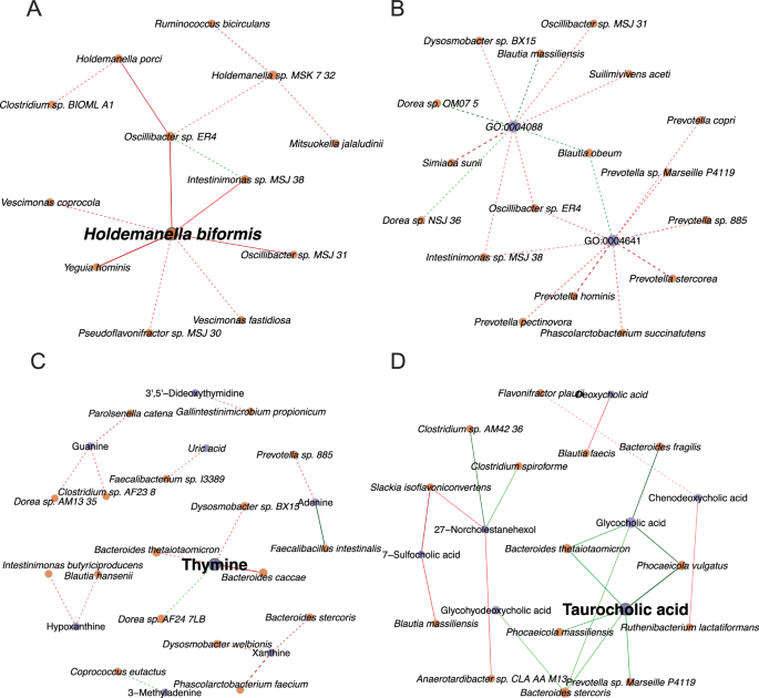 Fig. 3: Differential correlation analysis related to gut microbiome between Pre-HIV and Non-HIV.