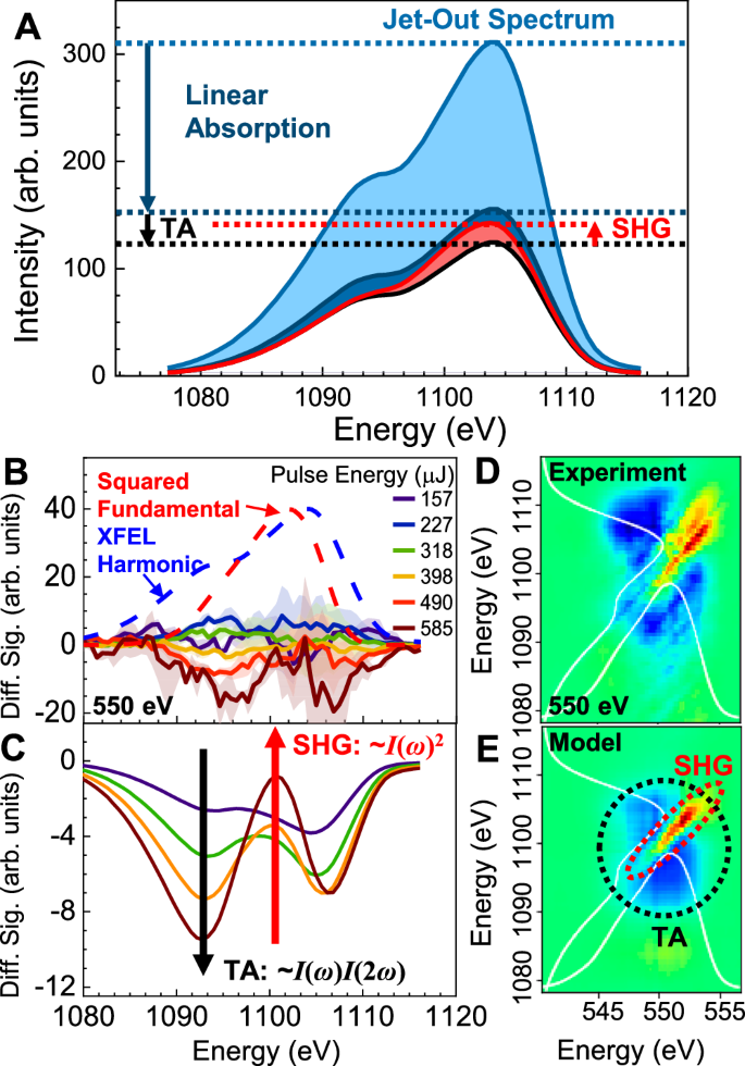 Fig. 2: Intensity-dependent processes in the harmonic region.