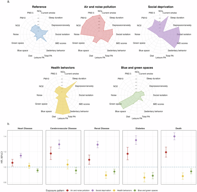 Fig. 3: Co-exposure pattern Characteristics and effects on Cardiometabolic Diseases(CMDs).