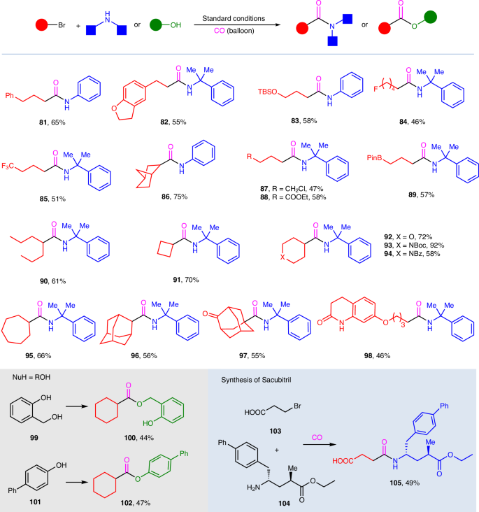 Fig. 7: The substrate scope of alkyl bromides and other nucleophiles.