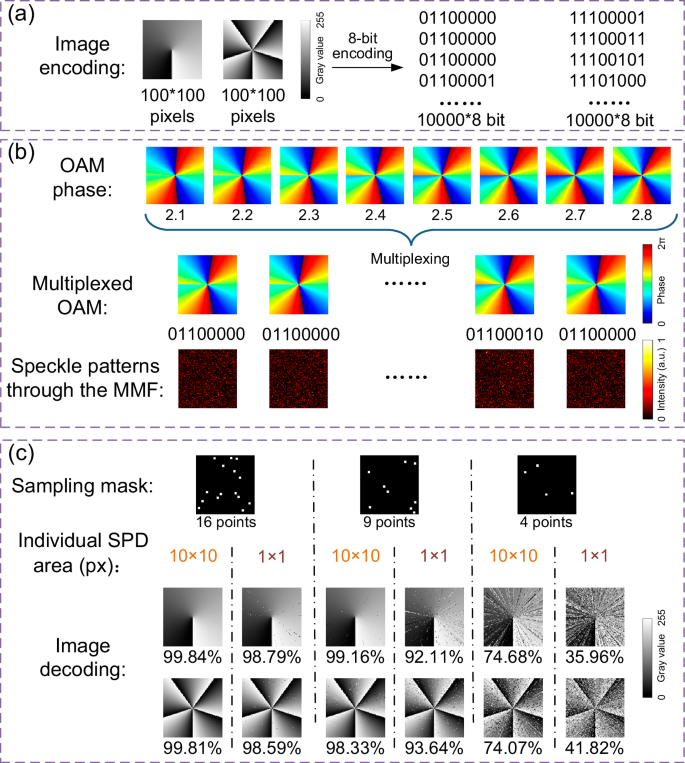 Fig. 5: High-capacity OAM-multiplexed optical communication via SMPD.