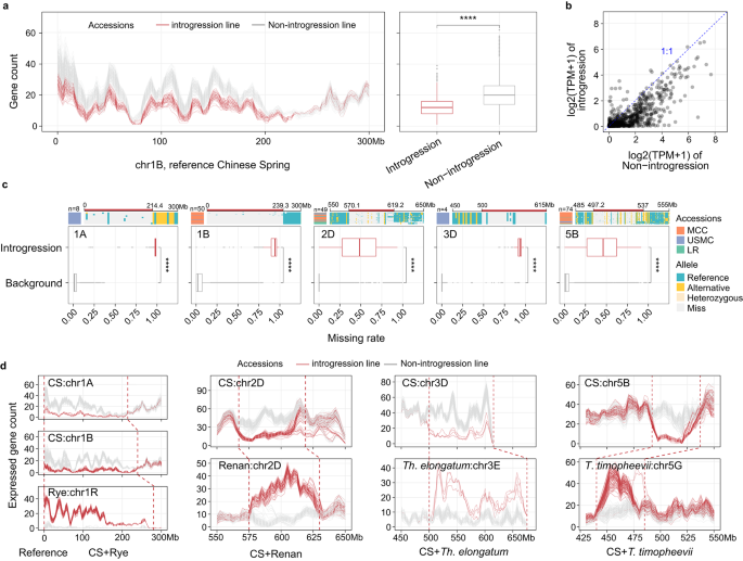 Fig. 1: Assessment of reference bias in the alien introgression of wheat.