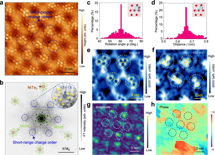 Fig. 2: Demonstration of short-range charge orders inside moiré unit cells.