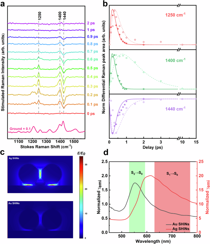 Fig. 4: Comparison of Au & Ag SHINs.