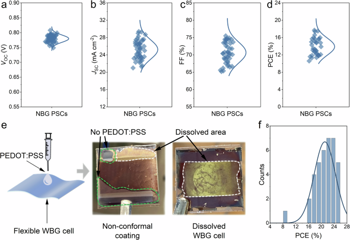 Fig. 1: Challenges in narrow-bandgap (NBG) perovskite solar cells (PSCs) and flexible tandems.