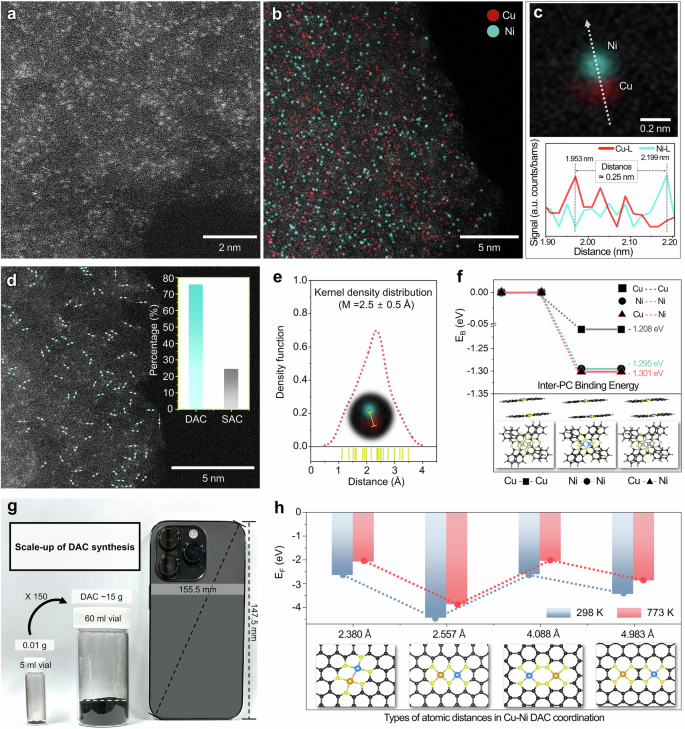 Fig. 2: Synthesis and atomic characterization of CuNi-DAC.