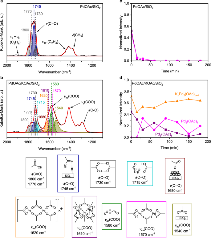 Fig. 5: DRIFTS characterization under reaction conditions.