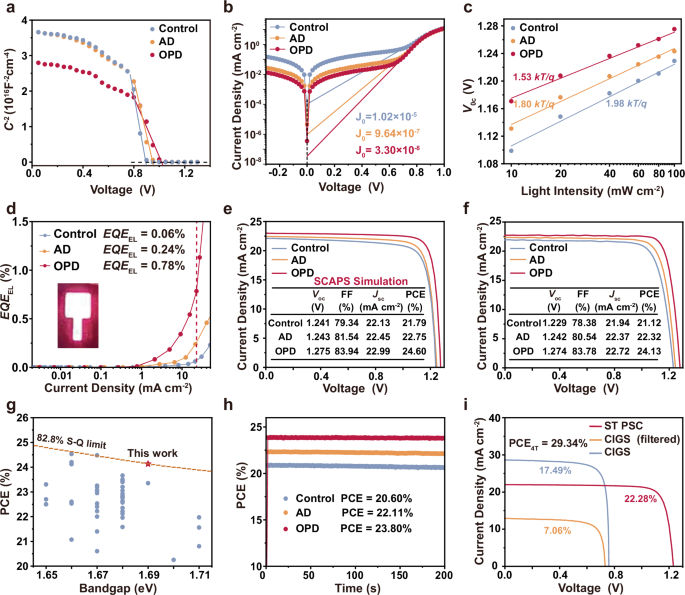 Fig. 4: Performance of WBG PSCs.