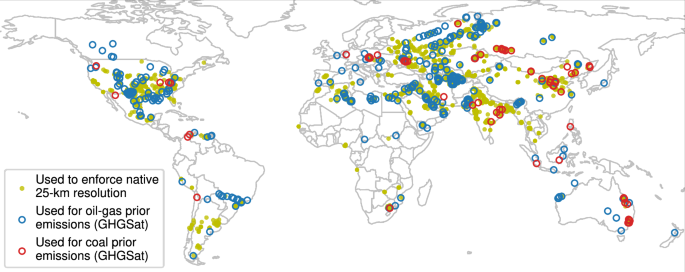 Fig. 6: Point source information used in the inversions.
