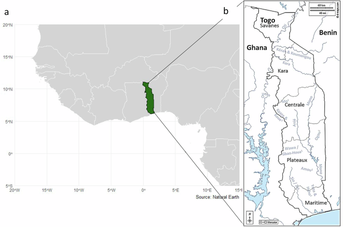 Fig. 1: Map of Togo.