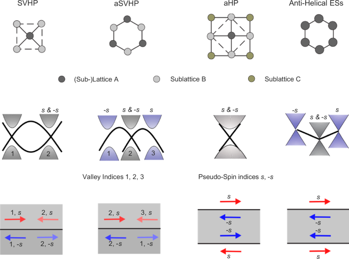 Fig. 6: Summary of exemplified pseudo-spin-derived topological structures realized with the concept of the coupling winding number.