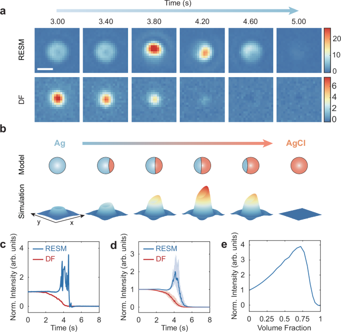 Fig. 2: Dynamic imaging of oxidation process of Ag NSs using RESM.