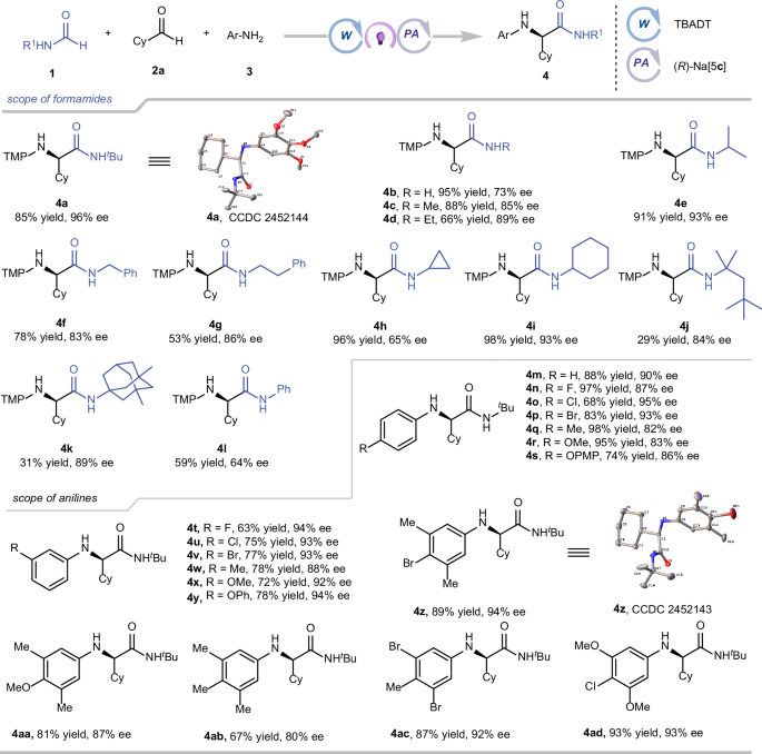 Fig. 2: Substrate scope of formamides and anilines.