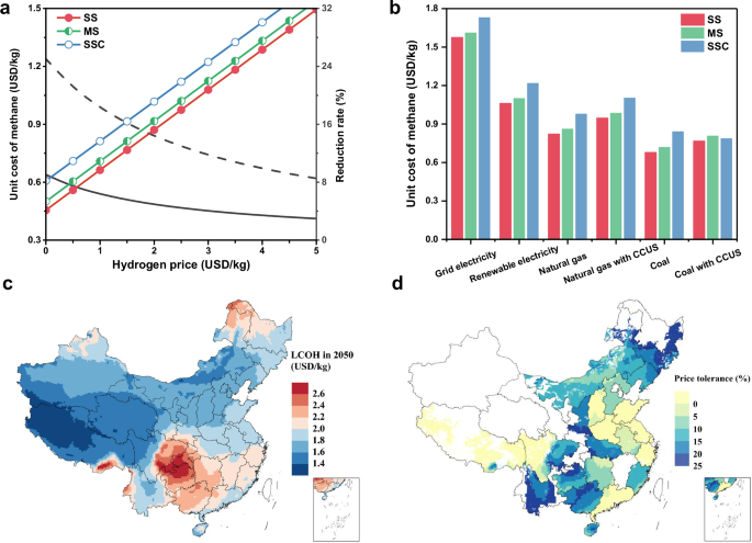 Fig. 5: Economic analysis of biogas methanation processes.