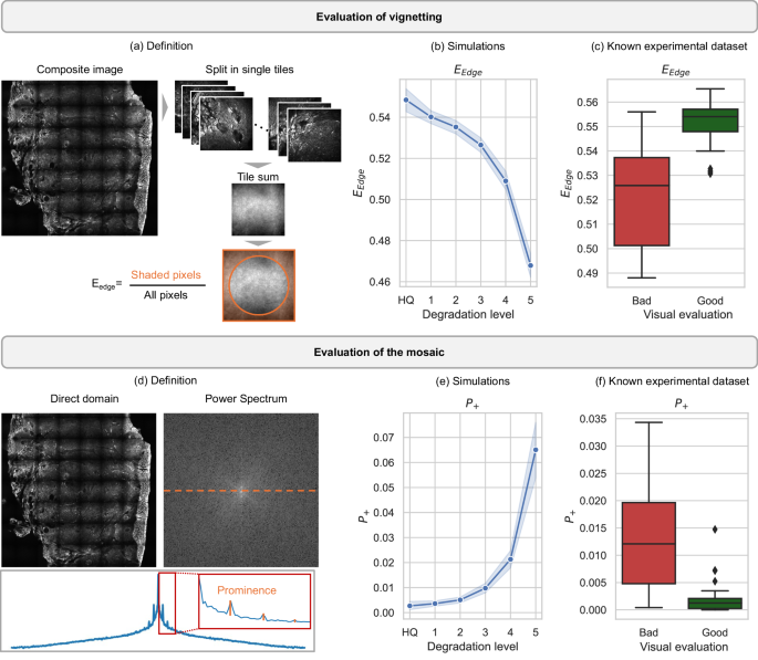 Fig. 3: Manual assessment of uneven illumination by quantitative metrics.
