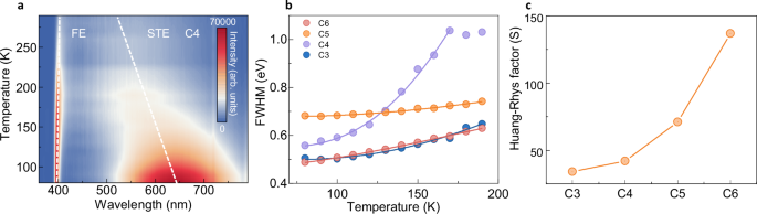 Fig. 2: Cyclic organic cation-dependent electron-phonon coupling strength in 2D lead bromide perovskites.
