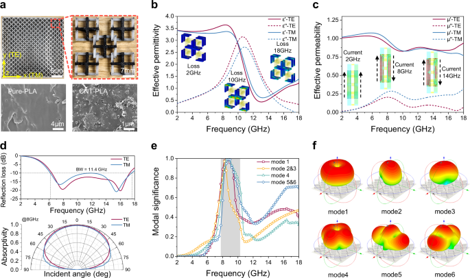 Fig. 3: Absorption performance and mechanism.